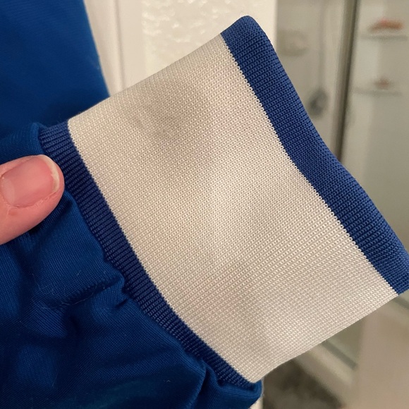 Used colorful adidas Blue Bomber Jacket *Discontinued* - Picture 8 of 8